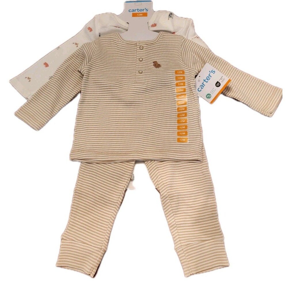 Carter's Long Sleeved 3 Piece Farm Animal Set 12 M